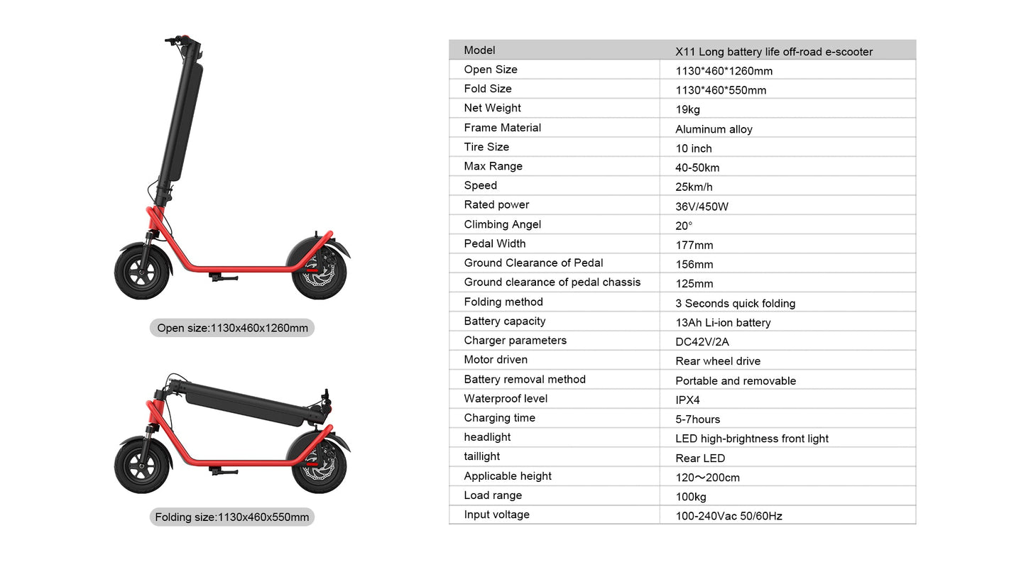 big-two-wheel-foldable-long-battery electric scooter foldable electric scooter