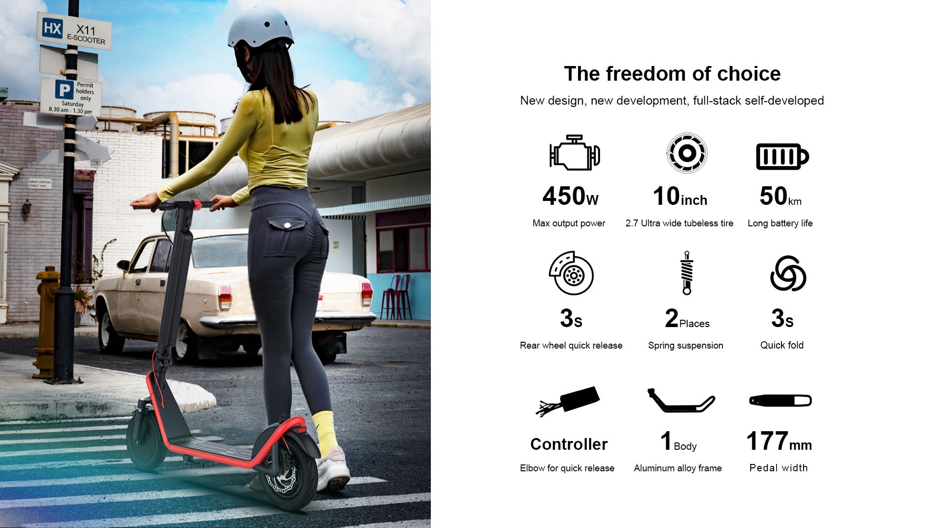 big-two-wheel-foldable-long-battery electric scooter foldable electric scooter