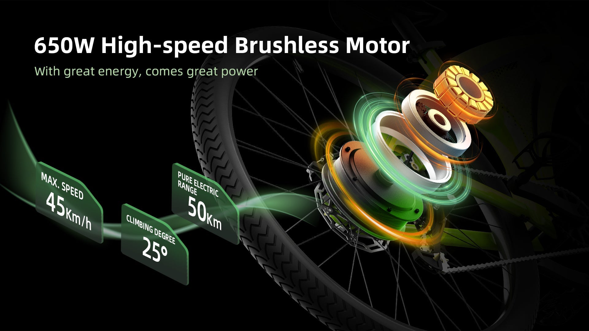 Q5-27.5 Inch 650W 100KM Long Range 9 Speed Mountain Electric Hybrid 