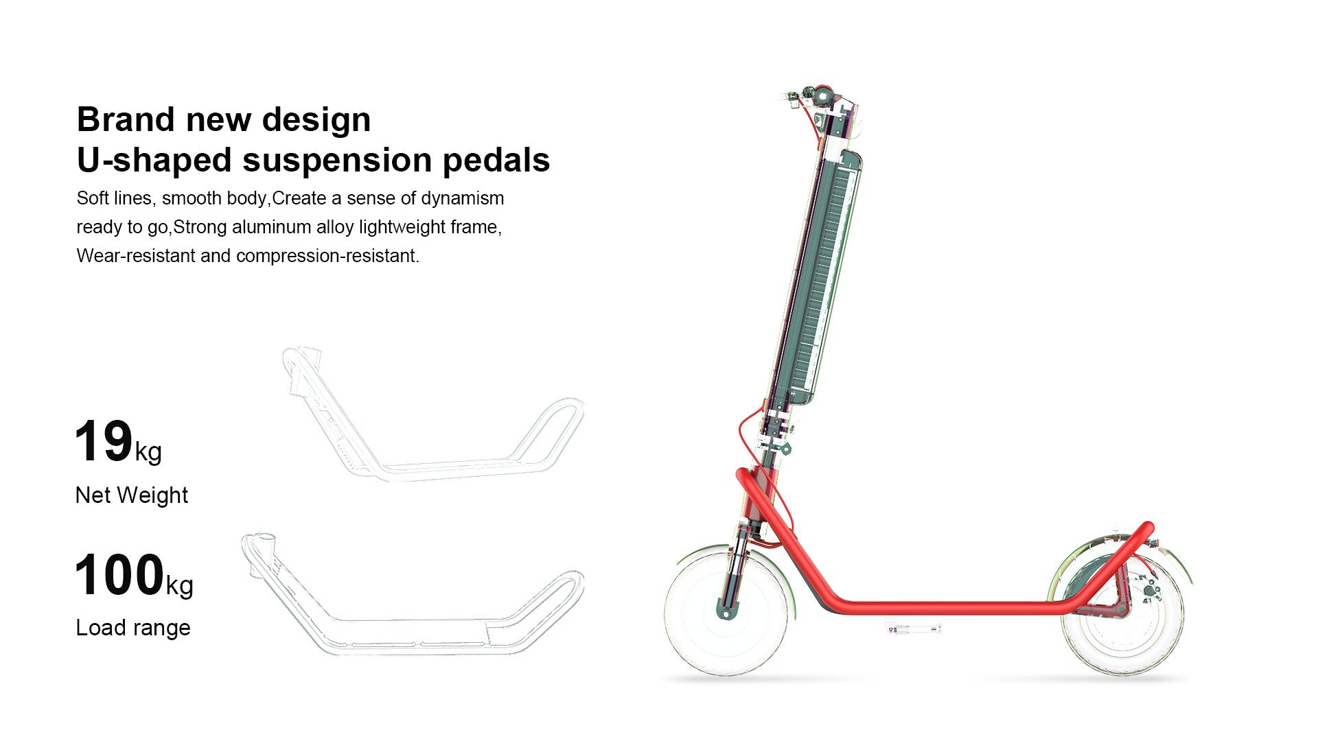 big-two-wheel-foldable-long-battery electric scooter foldable electric scooter