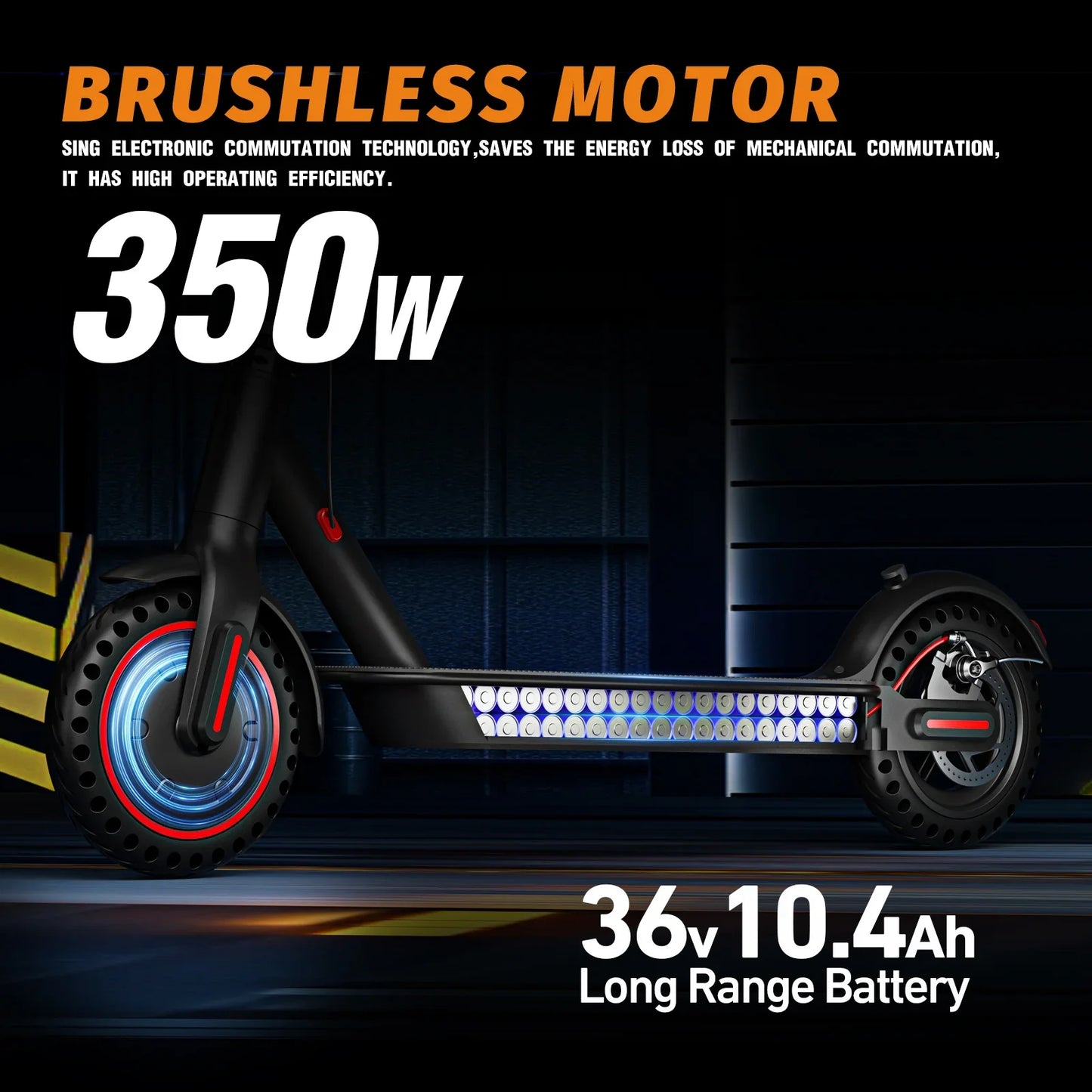 350W Foldable Electric Scooter for Adults Teens,Explosion-proof Tires