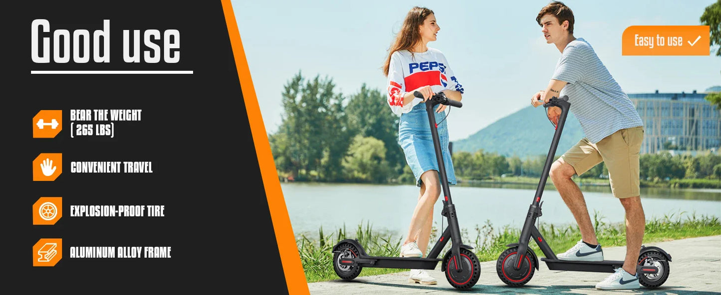 350W Foldable Electric Scooter for Adults Teens,Explosion-proof Tires