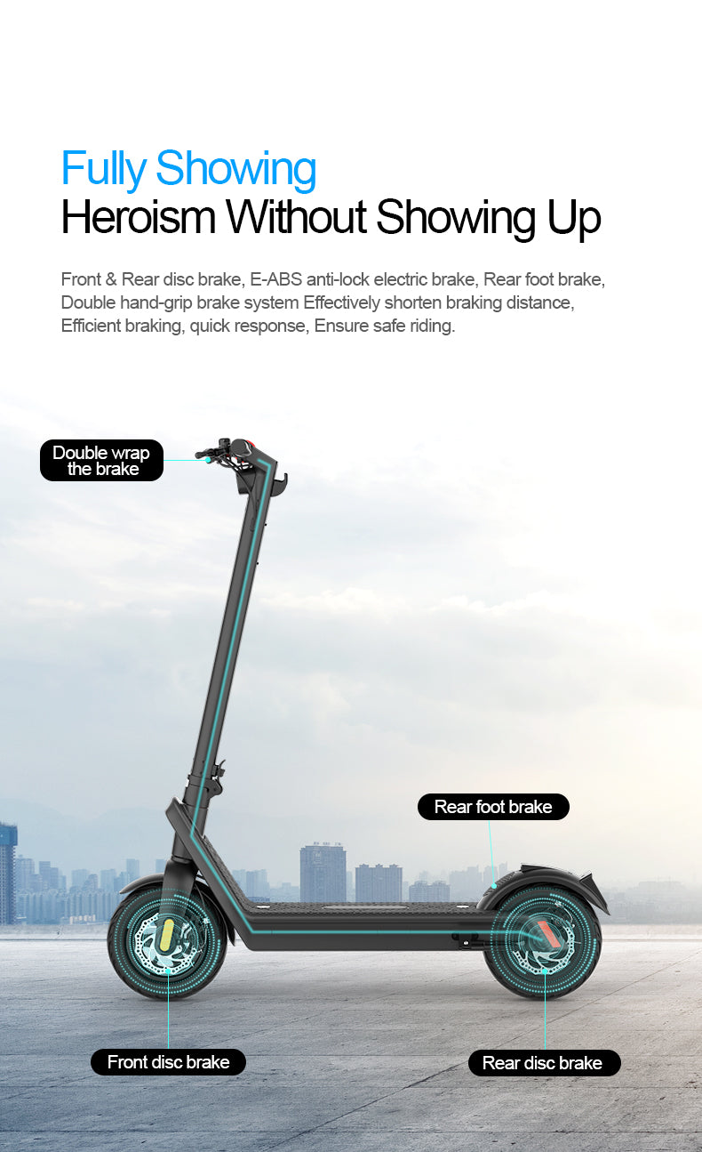 X9-500w 10 Inch Luxury Adult Fast E Scooter With Removable Battery  